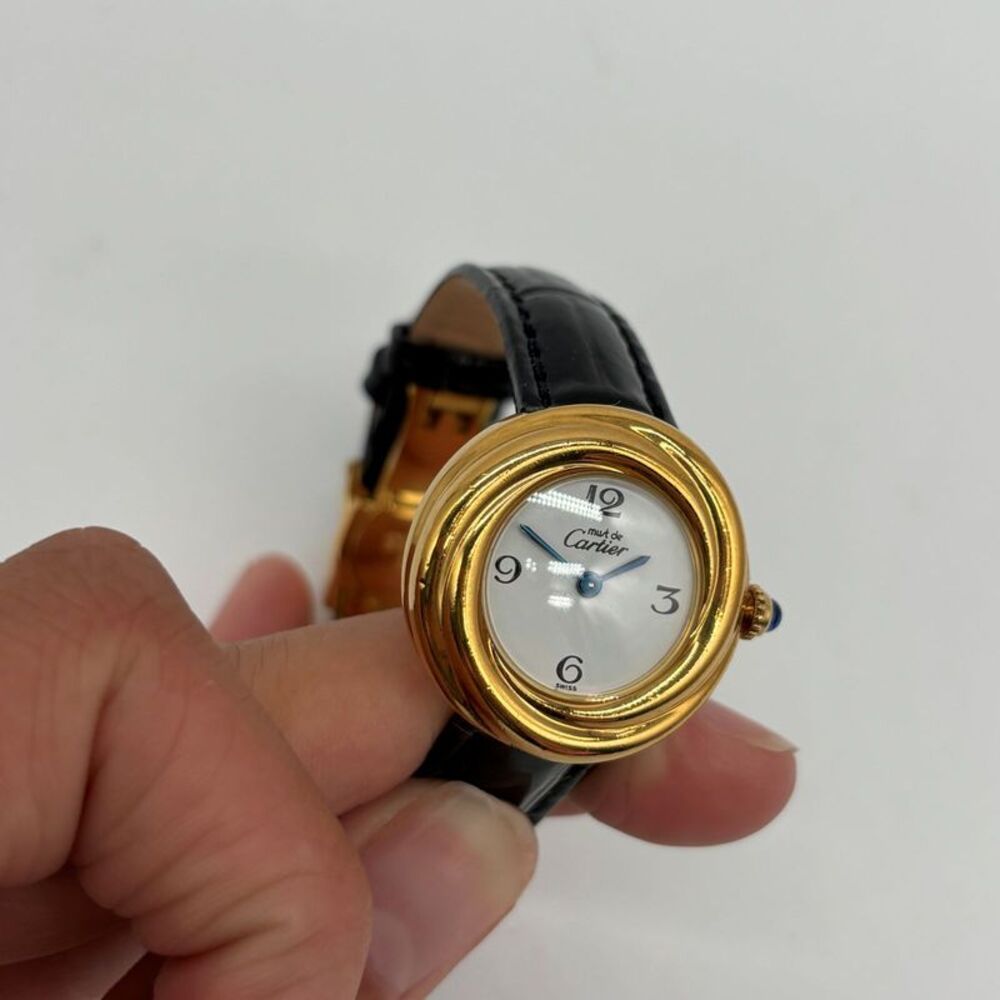 Cartier Trinity Black Leather Watch - Picture 10 of 11